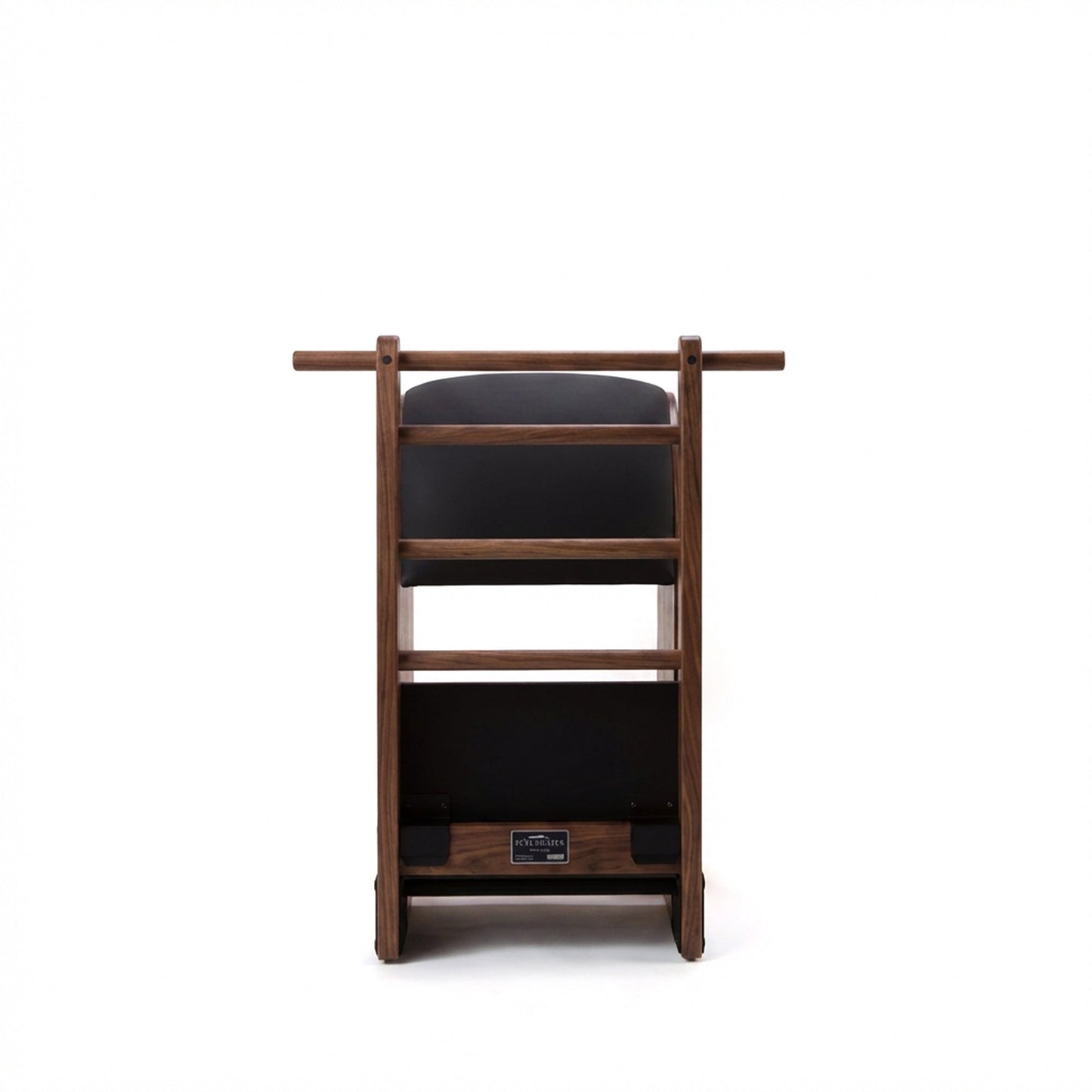 Peak Pilates Artistry High Ladder Barrel front view in walnut