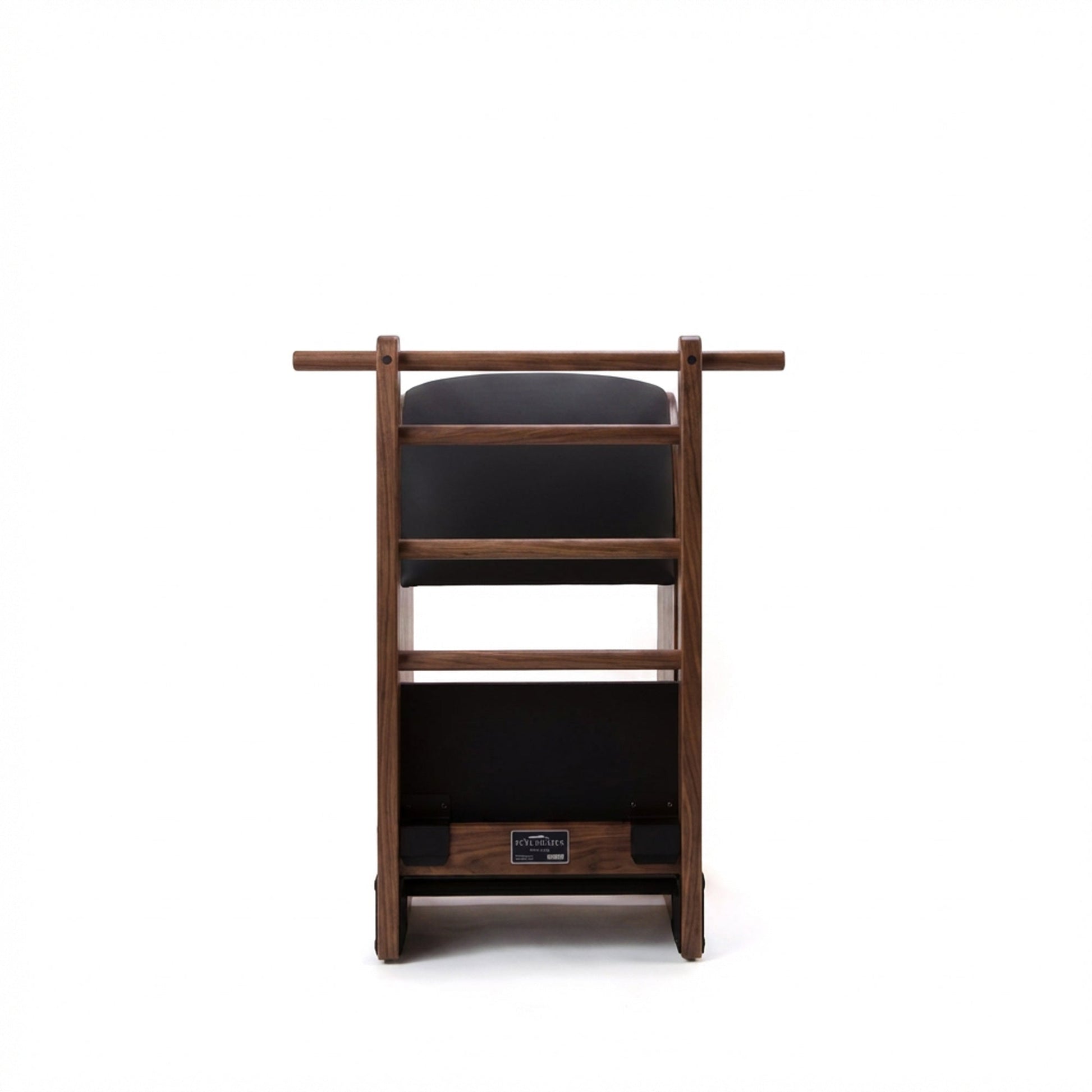 Peak Pilates Artistry High Ladder Barrel front view in walnut