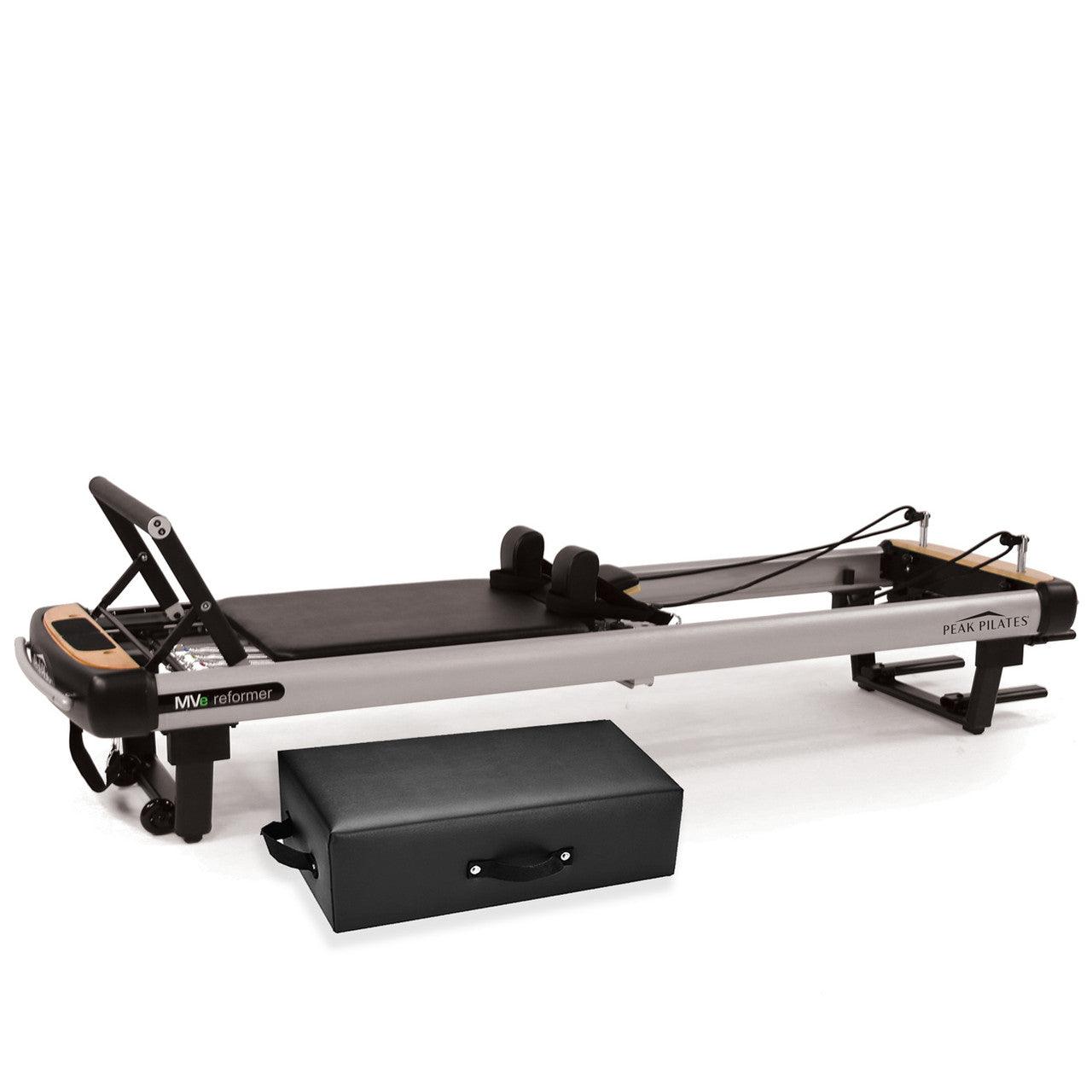 Peak Pilates MVe Reformer with Long/Short Box with the box alongside