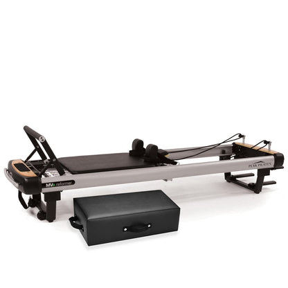 Peak Pilates MVe Reformer with Long/Short Box with the box alongside