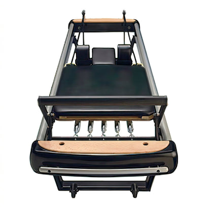 Peak Pilates MVe Reformer with Long/Short Box overhead view of the carriage